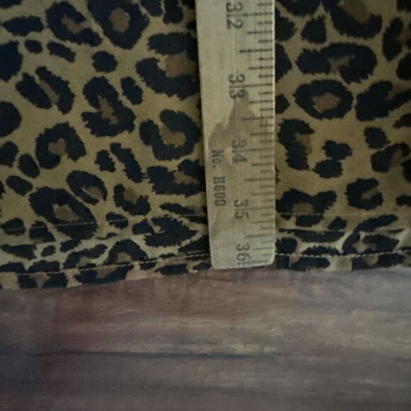 Womens Babydoll Dress Sz Small Leopard Lined Tassel Animal Print Boho Brown - Picture 16 of 16